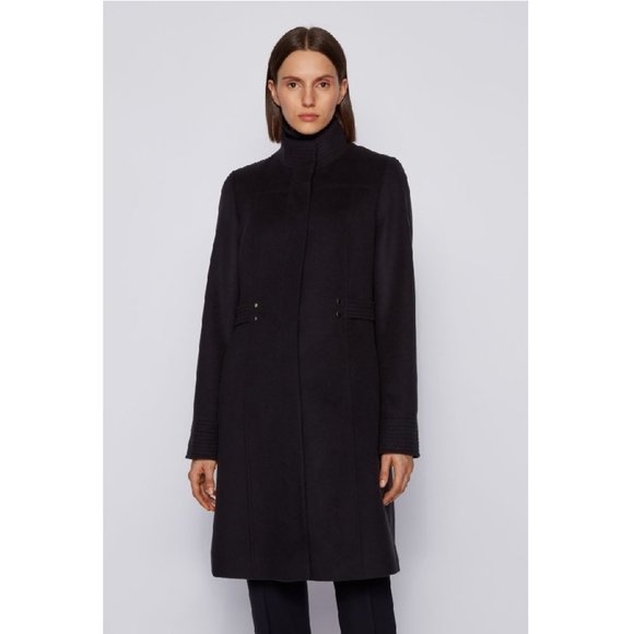 Hugo Boss Jackets & Blazers - HUGO BOSS Women's Virgin-wool-blend coat